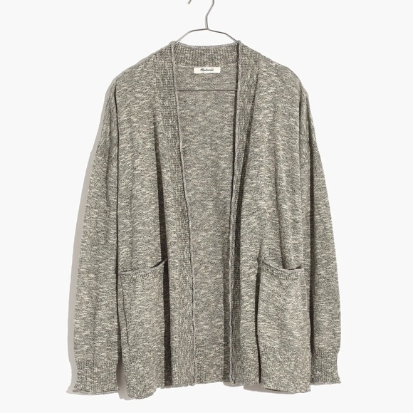 Madewell Gray Cardigan Sweater with Relaxed Fit - Picture 1 of 3